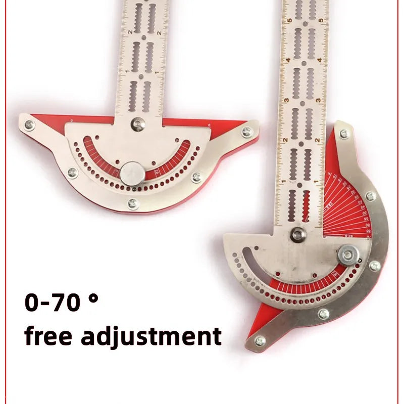 Woodworkers Edge Ruler Stainless Steel Protractor Angle Precision Carpenter Measuring Tool